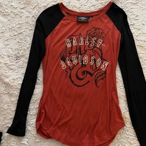 Harley Davidson Women’s long sleeve logo tee, Size XS